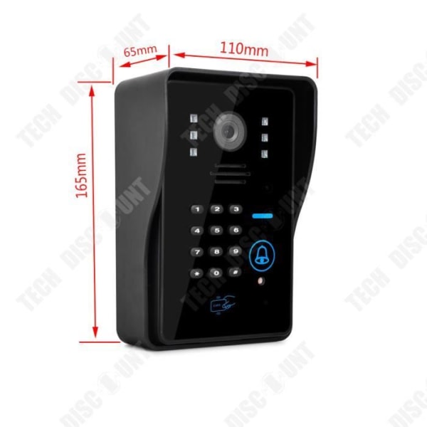 TD® Wired Video Intercom 7 tums dörrklocka villa byggnad intercom lösenord fjärrkontroll låsa upp elektronisk dörrklocka