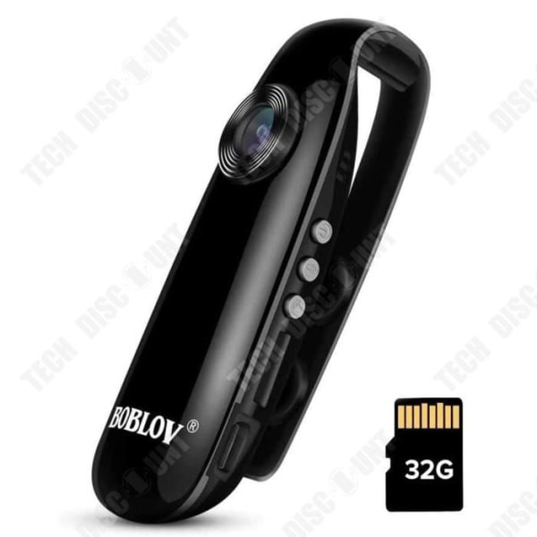 TD® 1080P liten kroppskamera med bakre klämma Full HD Mini Bärbar Cykel Cykel Bärbar Videoinspelare Video Ljudinspelning