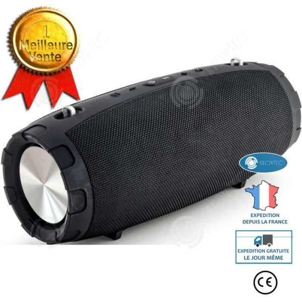I® Trådlöst Bluetooth Audio Utomhussport Bärbart TF-kort U Disk Dubbla högtalare Subwoofer Högtalare Svart