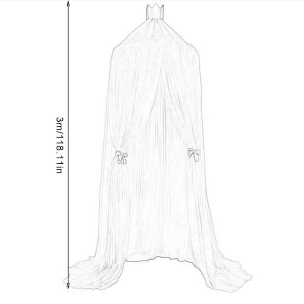 prinssimäinen sängyn hyttysverkko unelmaverhot 7 kerrosta verkkoa teltta roosa 60 * 240cm
