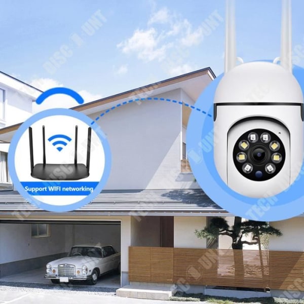 TD® HD glödlampa kamera inomhusövervakning skakhuvud maskin tvåvägs intercom mörkerseende nätverk 1080P