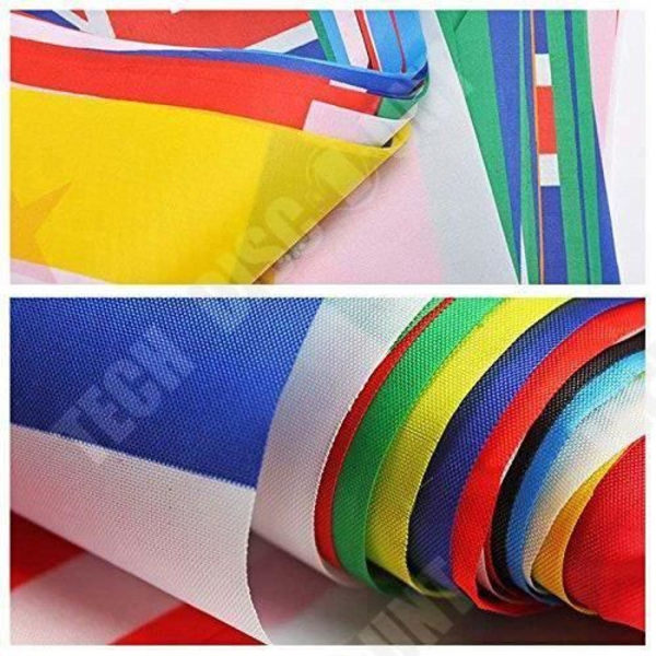 TD® Maailman lippubanneri 21*14 cm - Lipputankoketju, kansainväliset liput - 100 eri maata juhlia varten 25 m