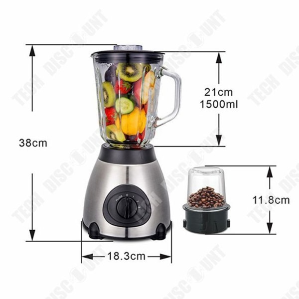 TD® Glas Juice Extractor Multifunktionell elektrisk Juicer Frukt- och grönsaksjuicer för hemmet