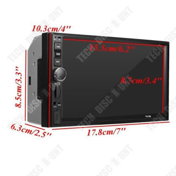 Universell 7 tum HD bil bluetooth pekskärm bil mp5 bil 7 tum HD radio bluetooth pekskärm