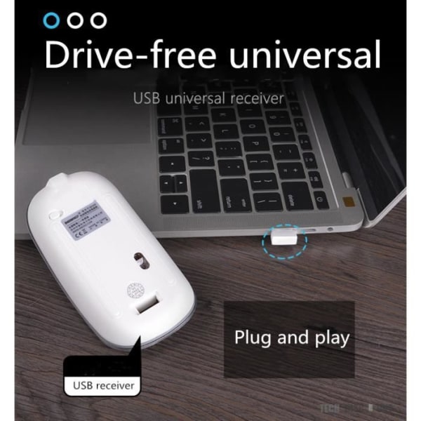 Trådløs mus TD® Universel Stilleknap Plug and Play
