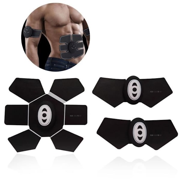 TD® Abdominal + glutes toning bälte - Elektrostimulering med mage, biceps, rumpa toning set