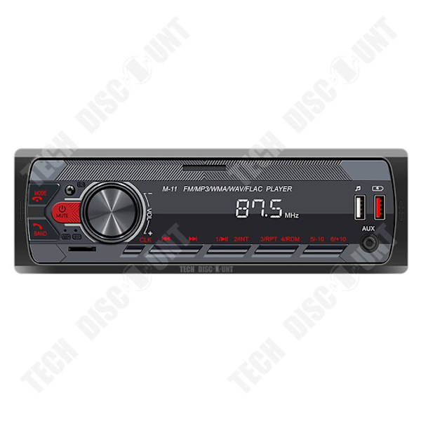 TD® Autoradio Bluetooth 12V MP3-afspiller håndfri autoradio syv farver lys- og lydjustering