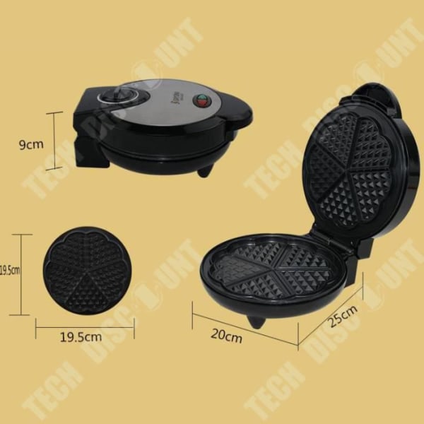 TD® Vaffeljern Hjemmelavet Vaffeljern Elektrisk Sandwichmaskine til Muffin Kage Automatisk