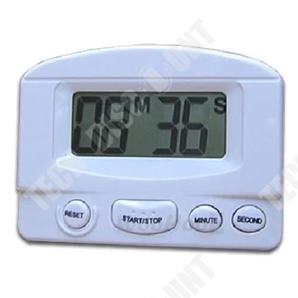 TD® Elektronisk Digitale Køkken Timer - LCD Nedtællings Alarm - Multifunktionel Hvid