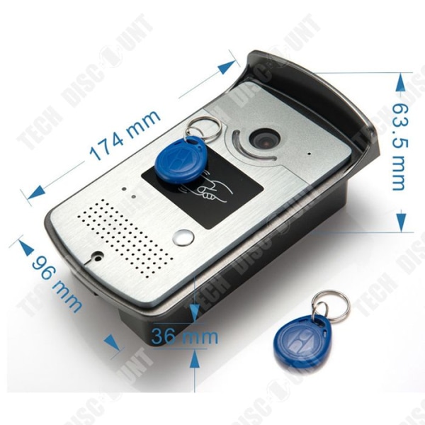TD® Visual Intercom HD Dörrklocka Vattentät Digital Smart Visual Intercom Videotelefon Dörrtelefon