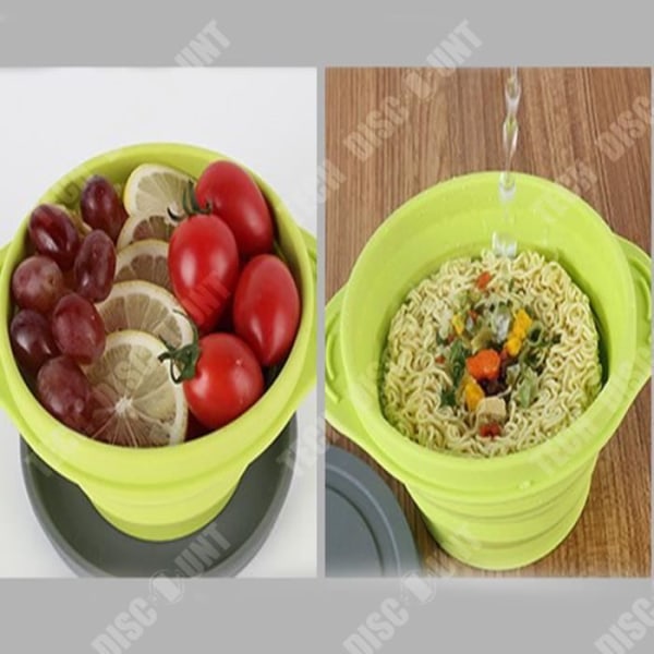 TD® Silikonfällbar skål Bärbar picknickservis Utomhusresor Hemresa Lätt att bära Fällbar skål