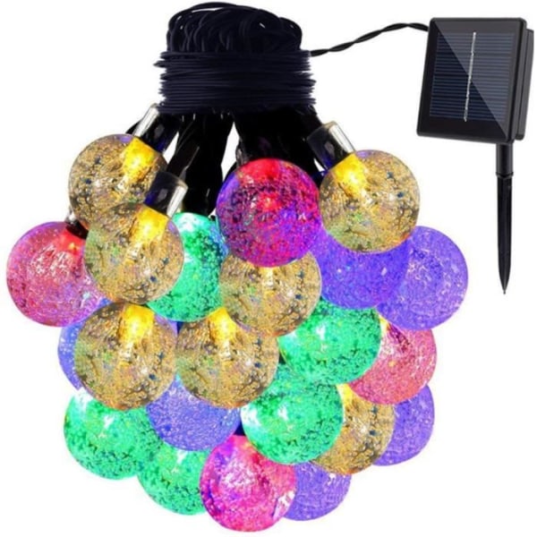 Juce® Solar String Lights 30 LED Multicolor Kristallkulor Utomhus Solar Light för Jul Trädgård Patio Bröllop