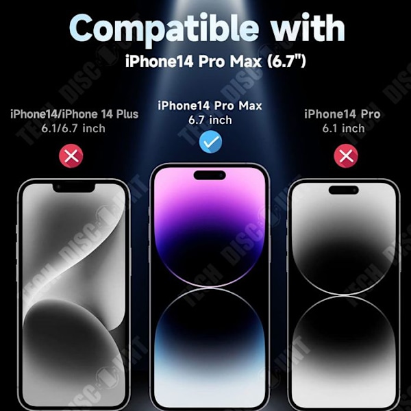 TD® Himmattu kalvo iPhone 14 Pro Max -puhelimelle, pölytiivis suojakalvo, iskunkestävä.