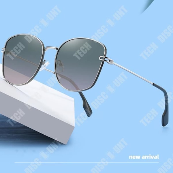 TD® New Net Red Fashion Gradient Solglasögon Trendiga Metal Dam Anti-ultraviolett Premium Sense Polarized Solglasögon