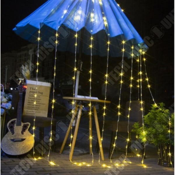 TD® 3 x 3m Vattentät Meteor Waterfall String Lights LED Waterfall Fairy Lights Gardiner Bröllopsbakgrundsljus - Blå