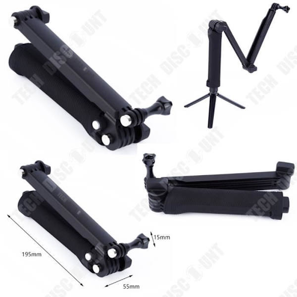 Selfie Stick - TD® - Trippelvikt - Halkfritt gummigrepp - Integrerat ministativ - 20" utfällt