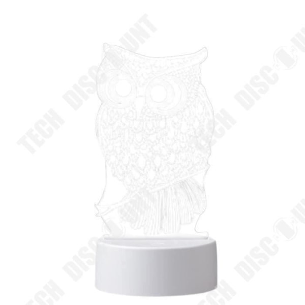 TD® Bordlampe Ugle 3D Akryl Nattlampe Indretning USB Opladning Nattelys Lampe Moderne Belysning