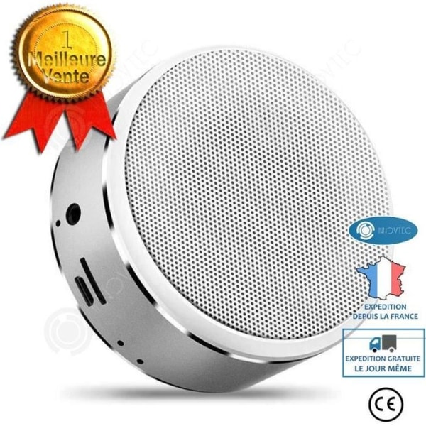 I® Ultra-portabel Bärbar Bluetooth-högtalare för bil - Bärbar högtalare - Mobilhögtalare - Silver Bluetooth-högtalare