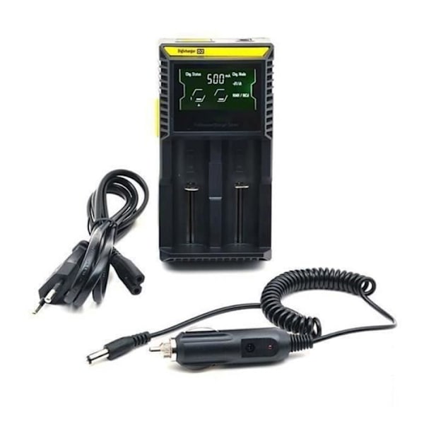 Batterioplader - TD® - D2 - Dobbelt spor - Kompatibel med genopladelige batterier - 12V 1A