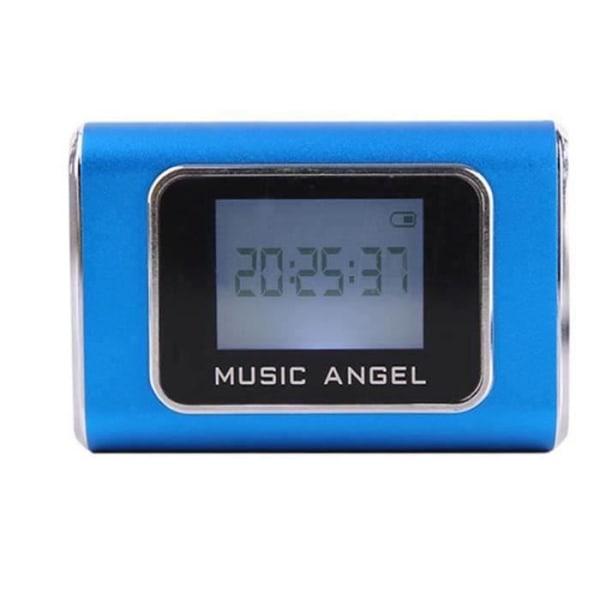 KIN Music Angel - Mini Multimedia Högtalare LCD MP3 Radio SD-TF (Blå)