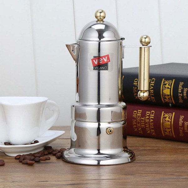Rustfrit stål kaffekande TD® 200ml Triple tryk af fin filtrering Let at rengøre U-formet næb Robust skridsikker