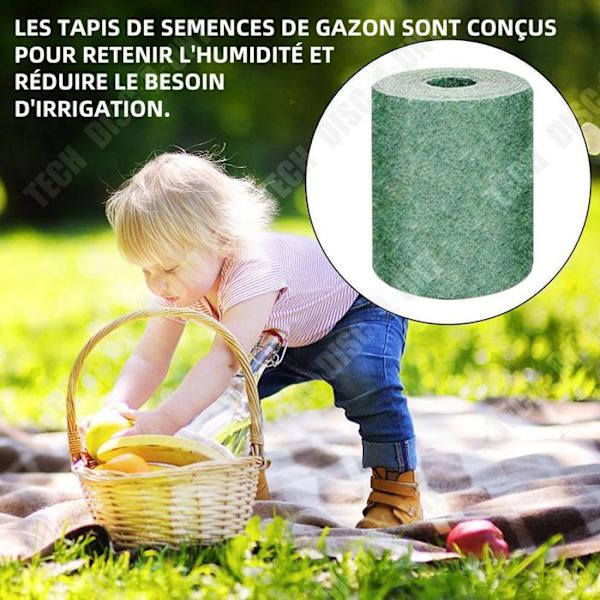 TD biologiskt nedbrytbar gräsfrömatta 1000x20cm Frön ingår ej Non-woven gräsfrömatta Hjälper växttillväxt