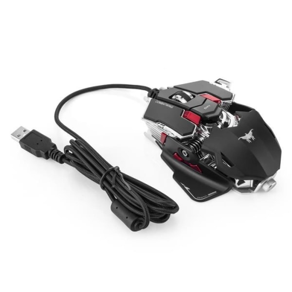 Combaterwing 10 knappar 4 färger Gaming Mus Gaming Mus Optisk Gamer Mouse 4800 DPI S