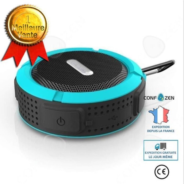 CONFO® 6 langaton bluetooth-kaiutin, jossa on vedenpitävä imukuppi, pieni ulkokaiutin, puhelukaiutin.