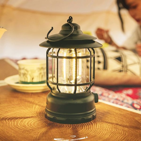 TD® 1200mAH bärbar campinglampa Livstid vattentät vintage hästlampa