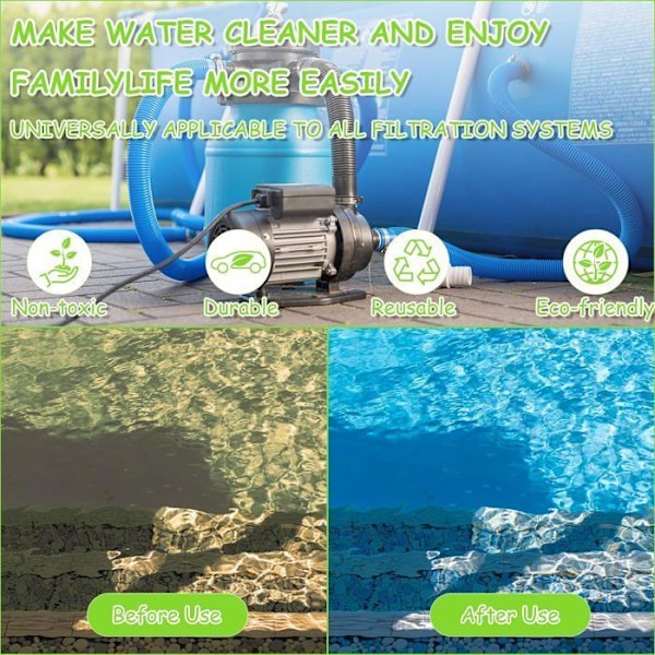 700 g vattenbruksfilterkulor för sandfilter Vattenrening Fiberbollsfiberfilter för poolspa