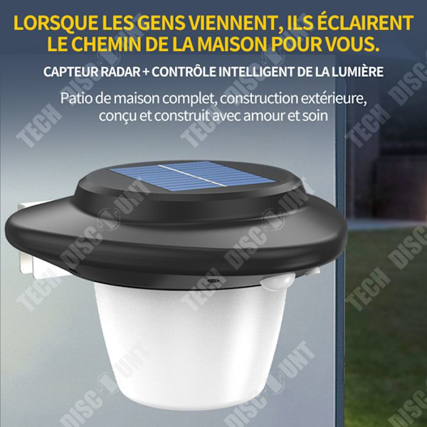 TD Solcellelampe 10W solcellelampe udendørs 3.7V sollys udendørs IPX4 LED solcellelampe udendørs belysning ABS