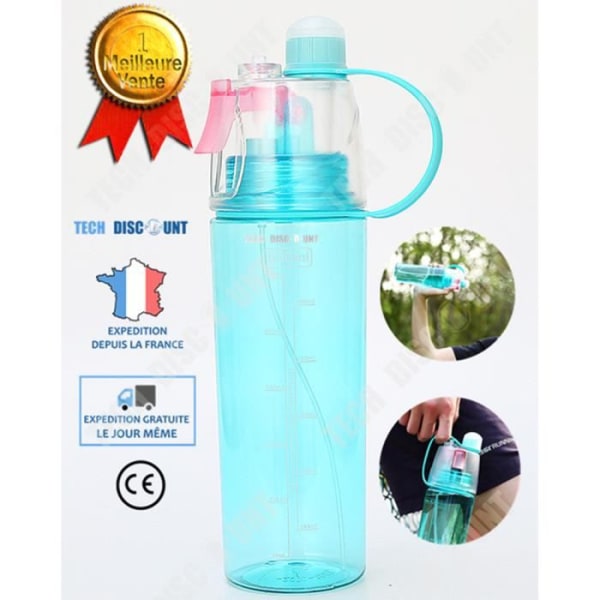 TD® Plastflaska 600ml återanvändbar vattenflaska barn sport bärbar resa juice camping ekologisk transparent kontor blå