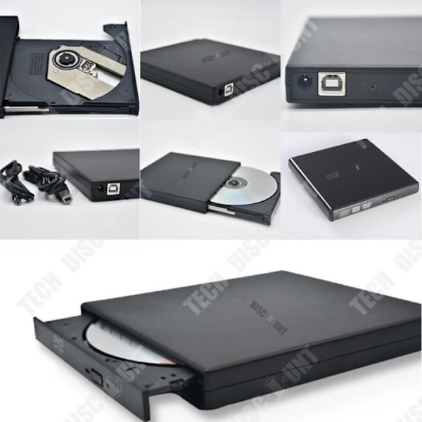 Portabel DVD-läsare - TD® - Extern - USB - Windows-kompatibel - Hastighet 24X