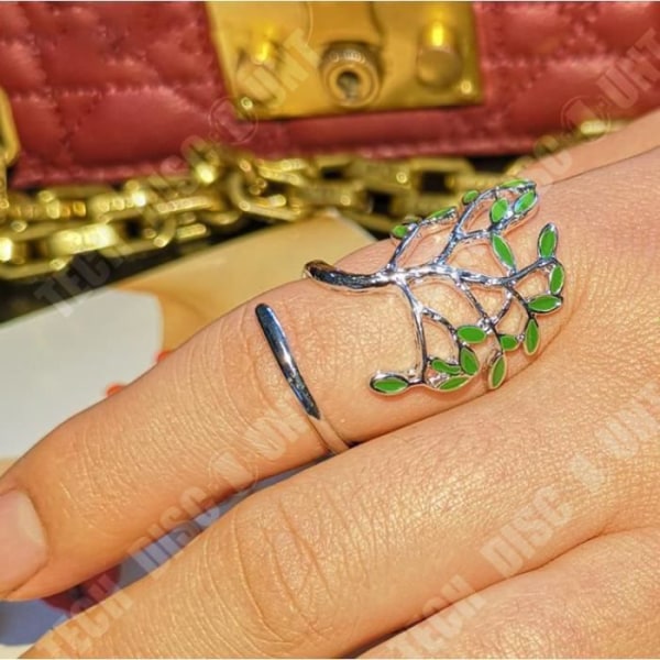 TD® Skräddarsydda handgjorda smycken Skog Retro uråldriga handgjorda glasyr droppdesign bladgren ring