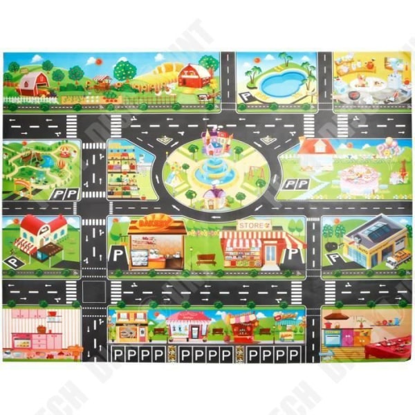 TD® Suuri pysäköintikortti suurille autoille 130 * 100 cm - Autot väylät - Värikäs