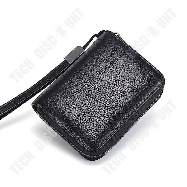 Kreditkortshållare - C® - Smal - 18 positioner - Äkta läder - Anti RFID