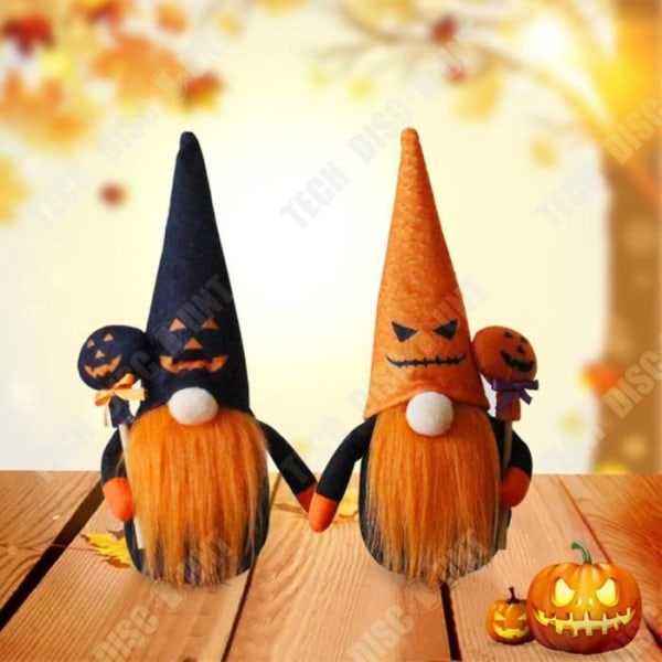 TD® 2 Ansiktslösa pumpadockor, dekorationer för Halloween, dvärgdocka, spökhusdekorationer