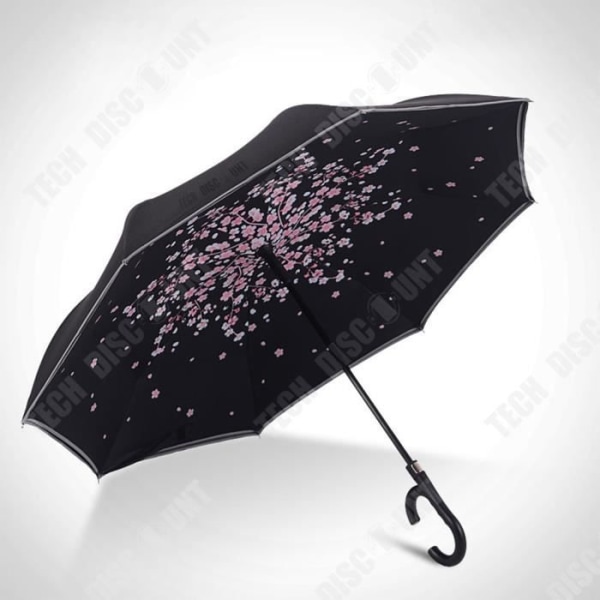 TD® Højre håndtag C-formet parasol UV-beskyttelse udendørs parasol dobbeltlag paraply omvendt paraply