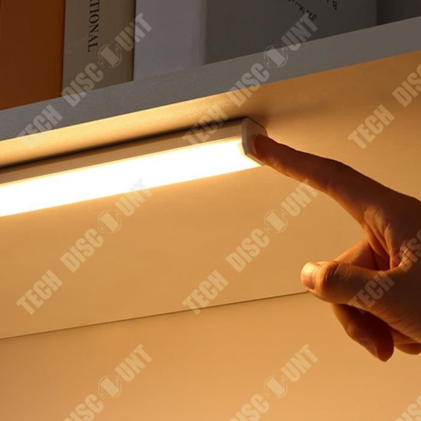 TD® Magneettinen valotanko 21CM 2 Kpl Langaton magneettinen imukyky 1 painikkeen himmennin Seinälle kiinnitettävä valotanko