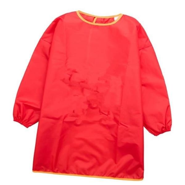 2 st Barnmålning - Barnkläder - Barnförkläde - Långärmat målningsförkläde - Lila + Röd, M