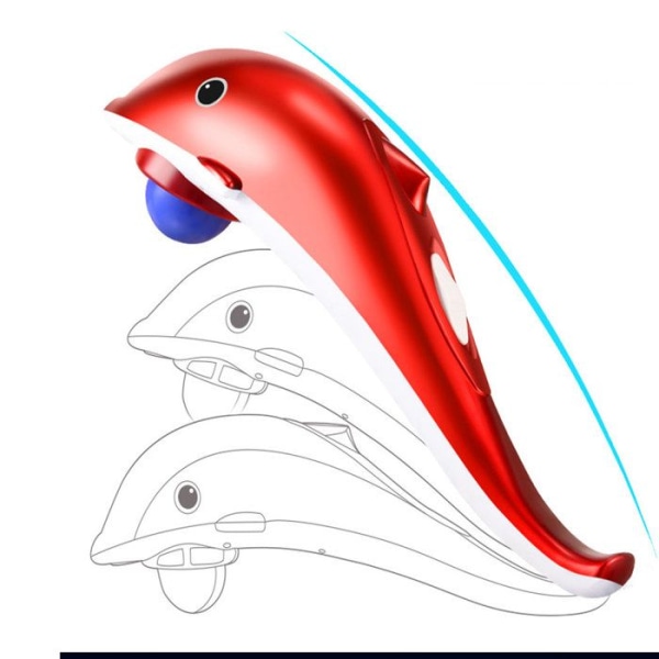 blå delfin massageapparat anti stress kroppssmärta förbättring blodcirkulationen ämnesomsättning arm tillbaka ben kvinna man