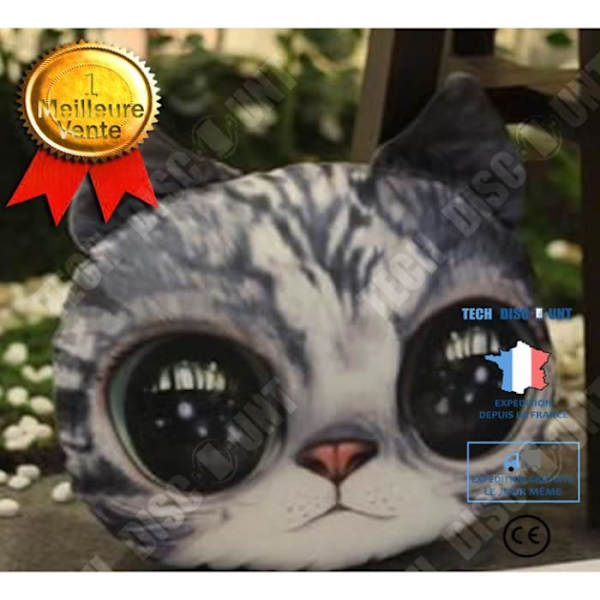 TD® 3D Cat Cushion Creative Söt presenthem Bekvämt