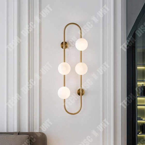 TD® Væglampe Globe i glas Varmt lys Øjensikring mod blødt lys Korrosionsbestandige dekorative lamper
