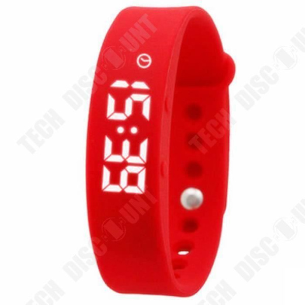 TD® Smart LED Wristwatch 5W Multifunktionel / Skridttæller Søvn Overvågning Smart Armbånd Silikone (Rød)