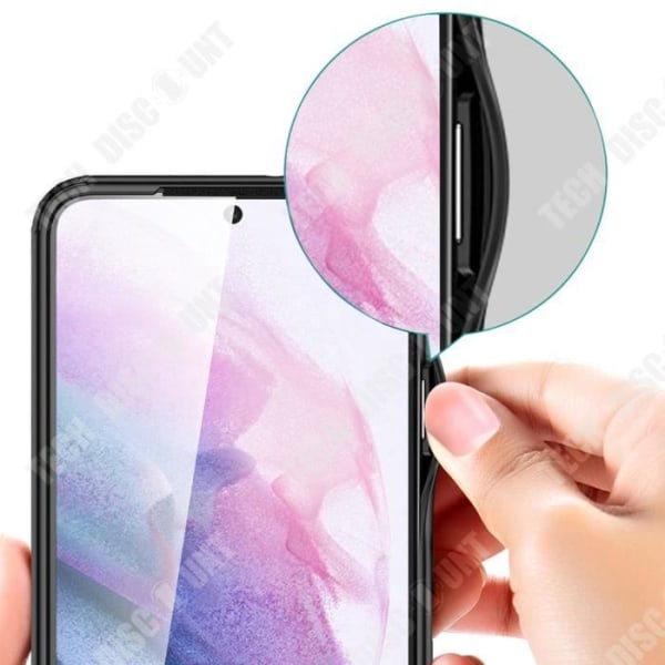 TD® Transparent støvafvisende telefoncover til Samsung Galaxy S22 Thinner 360-graders beskyttelse TPU bløde kanter
