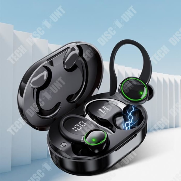 TD® Bluetooth 5.3 Over-Ear Headset Smart Digital Display Superlång batteritid