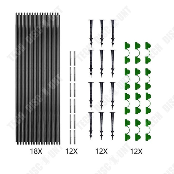 TD® Växthusram Set med 6 växthusstöd Horticultur växthusram Rostfritt ring för växthus