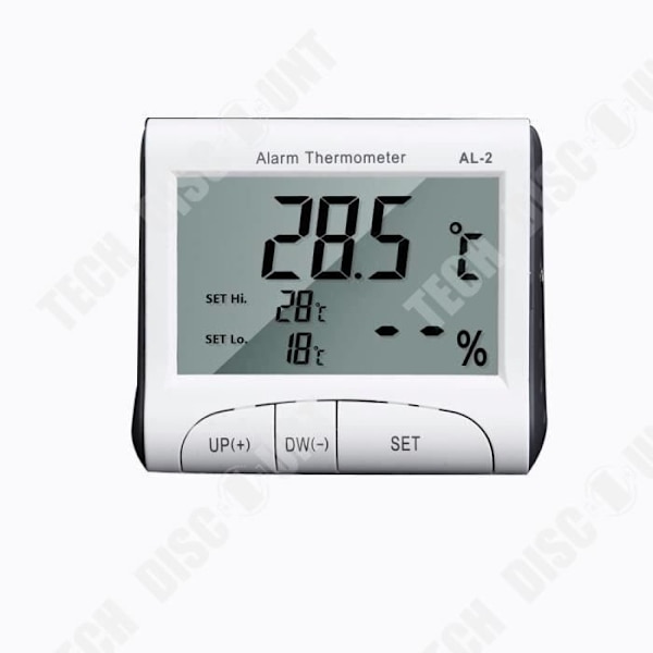 TD® Digital väderstation Hygrometer Klocka Termometer Larm Hygrometer Temperatur Värme Batterieffekt LCD-skärm
