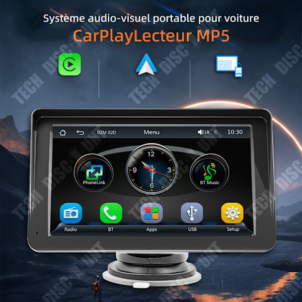 TD GPS Bil 7 tommer Bluetooth Praktisk Bilnavigator MP5 Afspiller Navigator Berøringsskærm Navigationsinstrument