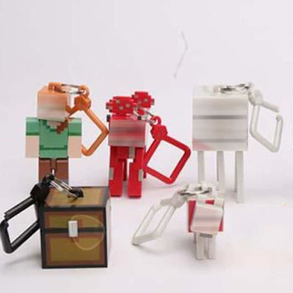 Minecraft MC Nøglering Periferi Sværd Minearbejder Lampe Plastvedhæng - CONFOZEN - 10 Modeller